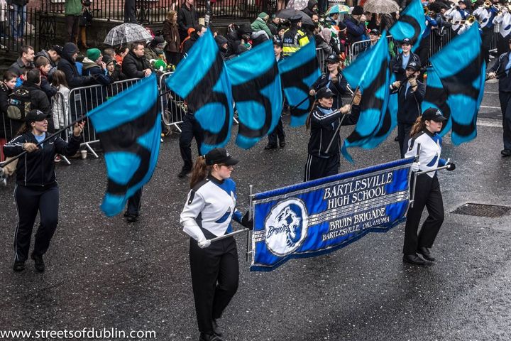 Bartlesville color guard, Dublin 2013